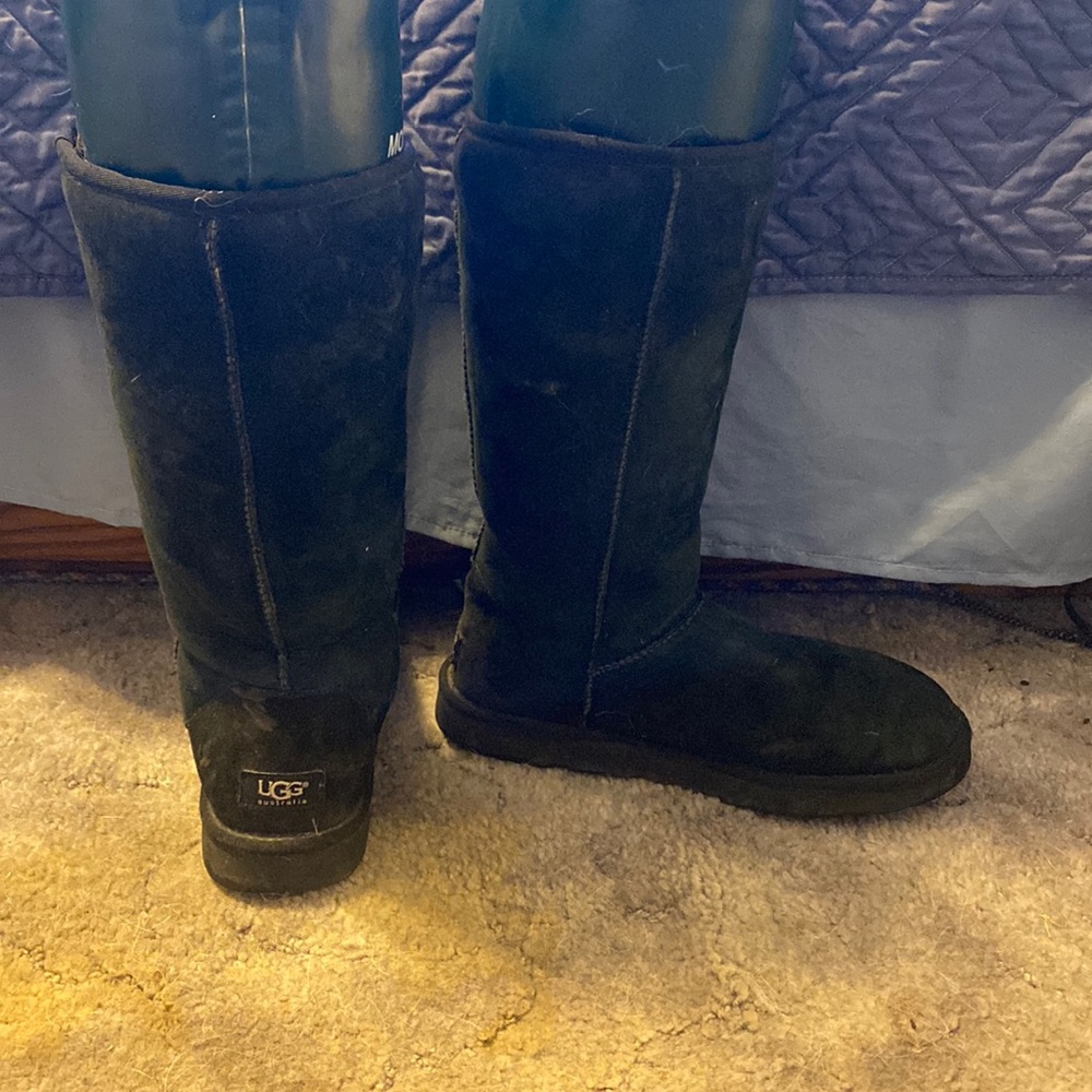 Authentic black tall Uggs
